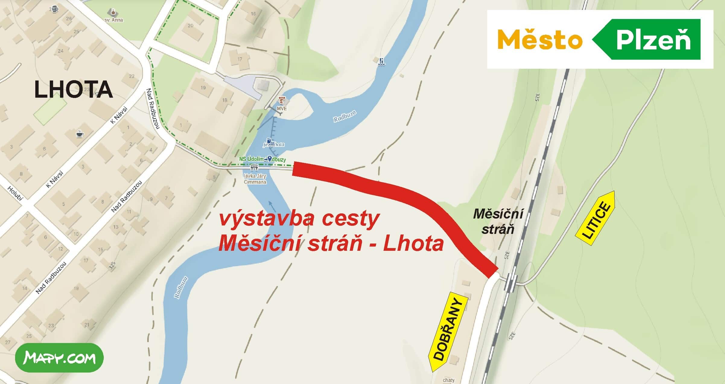Cesta u Měsíční stráně u Dubové hory